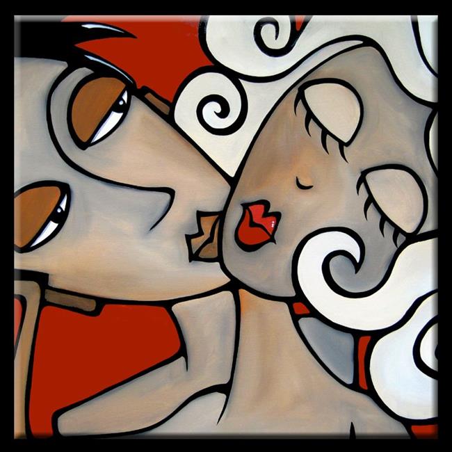 Art: Faces1177 2424 Original Abstract Art Painting 1 2 3 by Artist Thomas C. Fedro