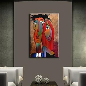 Detail Image for art Faces1204 2436 Original Abstract Art Painting Got'em Good