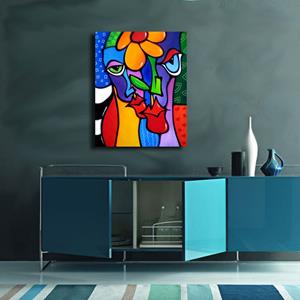 Detail Image for art Faces1209 2430 Original Abstract Art Painting Open Up