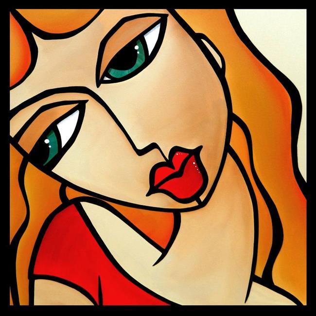 Art: Faces1216 3030 GW Original Abstract Art Painting State Of Mind by Artist Thomas C. Fedro