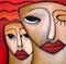 Art: He Looks Up To Me  - Faces 302 by Artist Thomas C. Fedro