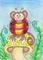 Art: Retro Hippie Lady Bug Monkey - SOLD by Artist Kim Loberg