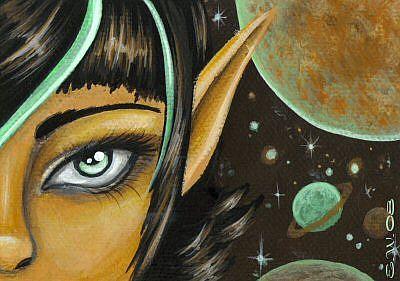 Art: Mint Chocolate Skies by Artist Elaina Wagner