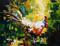 Art: Rooster Two 2007 by Artist Laurie Justus Pace