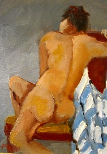 Art: Male Nude-sold by Artist Delilah Smith