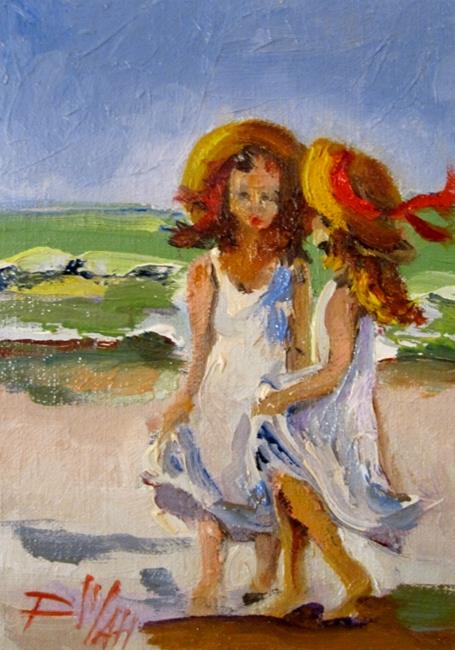 Art: Girls on the Beach by Artist Delilah Smith