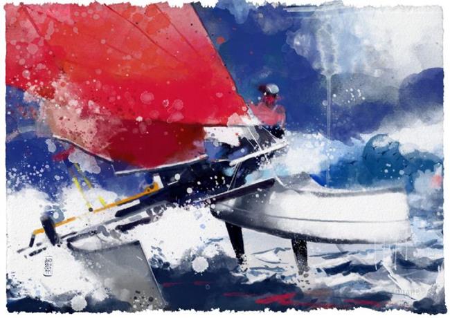 Art: agostino in regata by Artist Alessandro Andreuccetti
