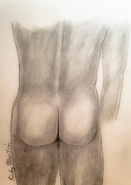 Art: Nude Male by Artist Ulrike 'Ricky' Martin