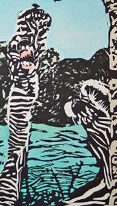 Detail Image for art Painted Zebra