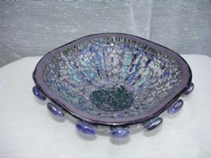Detail Image for art Radiant Stripe Purple Bowl - (sold)