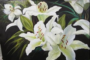 Detail Image for art White Daylilies