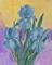 Art: Three Blue Iris by Artist Carol Thompson