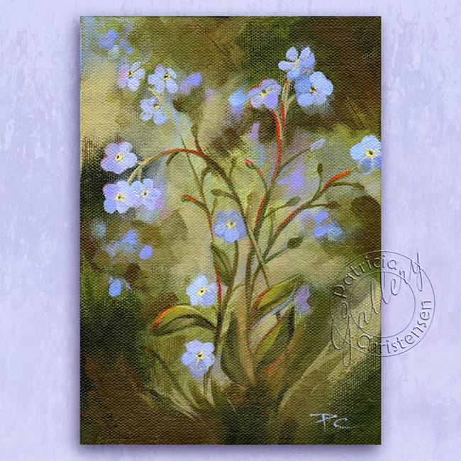 Art: Forget-Me-Nots - Sold by Artist Patricia  Lee Christensen