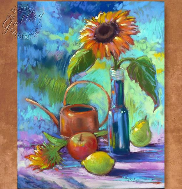 Art: Sunflower with the Blues by Artist Patricia  Lee Christensen