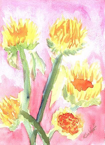 Art: Sunflowers, SOLD by Artist Kim Wyatt