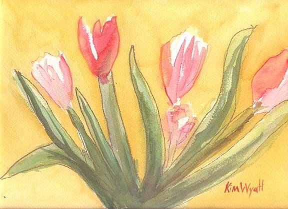 Art: Pink Tulips by Artist Kim Wyatt