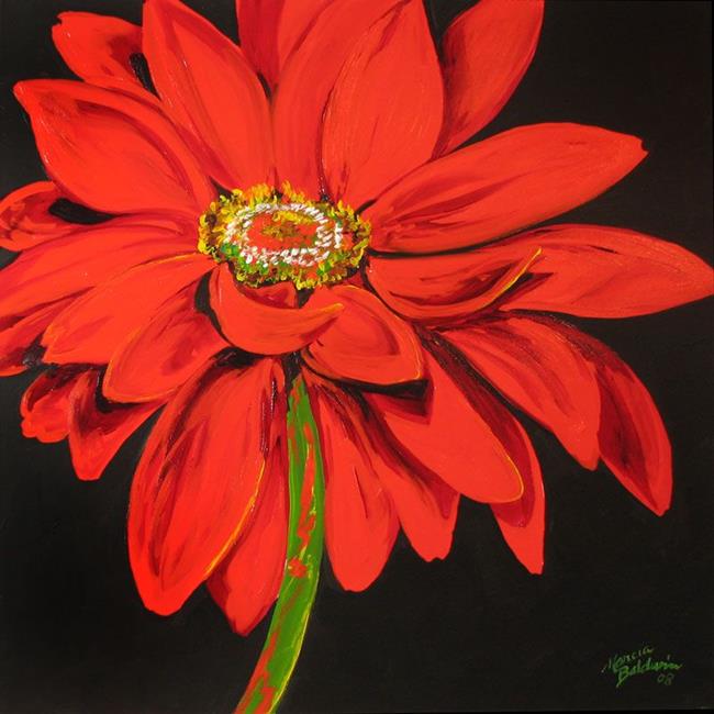 Art: RED DAISY 24 by Artist Marcia Baldwin
