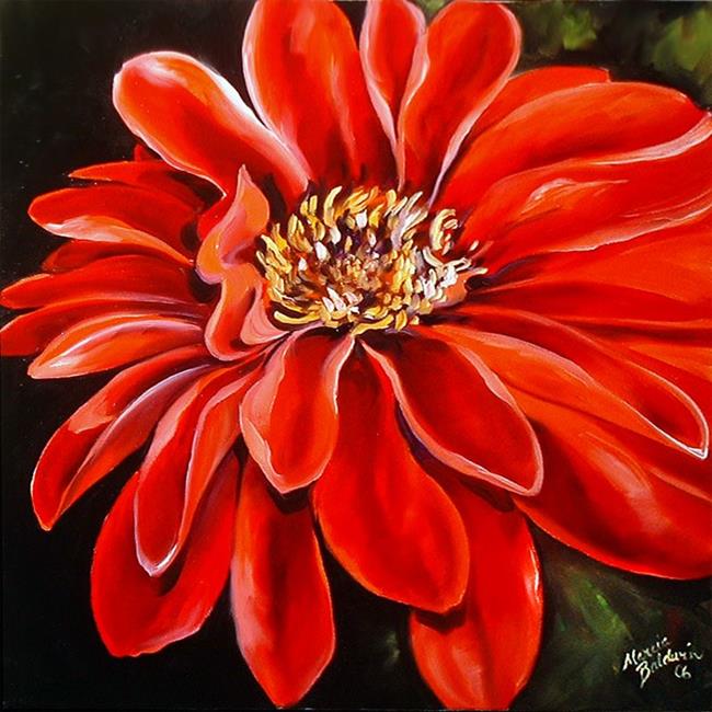 A RED DAISY DAY - by Marcia Baldwin from Florals