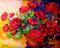Art: RED GERANIUMS 1620 by Artist Marcia Baldwin