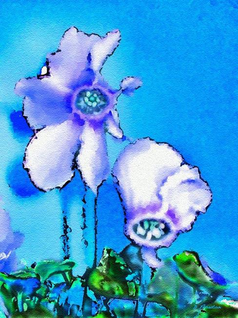 Art: Cyclamen Blues by Artist Deanne Flouton