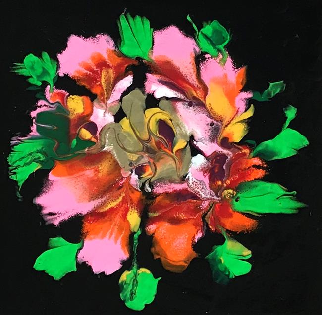 Art: Abstract Flower by Artist Ulrike 'Ricky' Martin