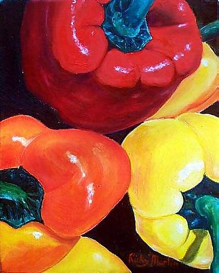 Art: JUICY PEPPERS - sold by Artist Ulrike 'Ricky' Martin