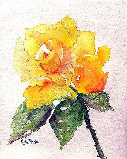 Art: A Rose for You  ( sold) by Artist Ulrike 'Ricky' Martin