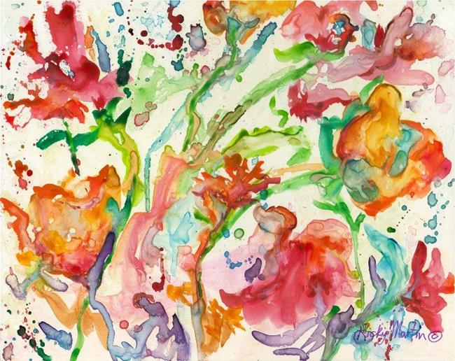 Art: Abstract Flowers # IV by Artist Ulrike 'Ricky' Martin