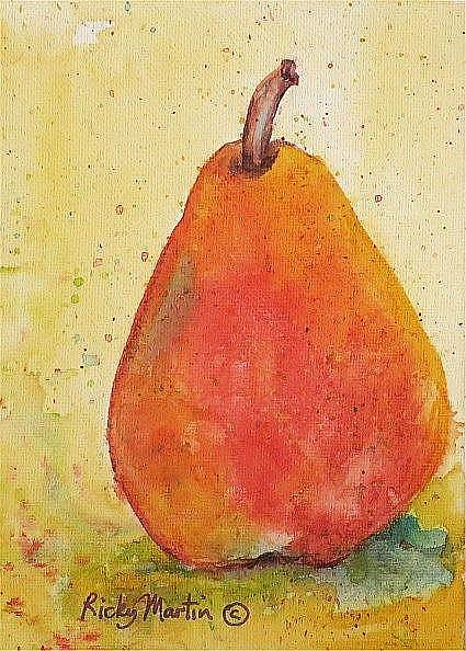 Art: Red Pear - Sold by Artist Ulrike 'Ricky' Martin