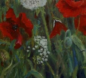 Detail Image for art Poppies and Dandelion Clocks