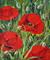 Art: Poppies (57) by Artist John Wright