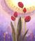 Art: Moon Tulips - Pink  by Artist Cynthia Schmidt