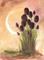 Art: Moon Tulips - Maroon  by Artist Cynthia Schmidt