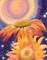 Art: Sunflowers in Space by Artist Cynthia Schmidt