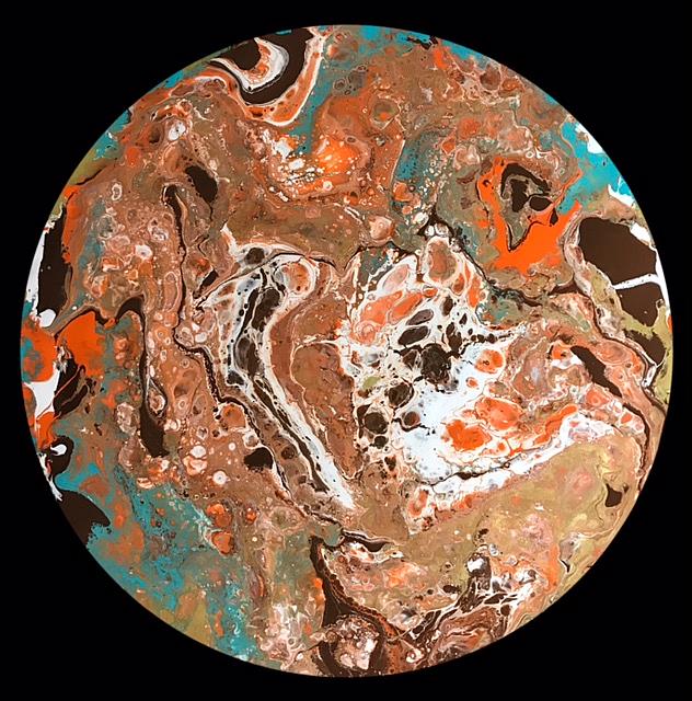 Art: Abstract Disc 10 by Artist Ulrike 'Ricky' Martin