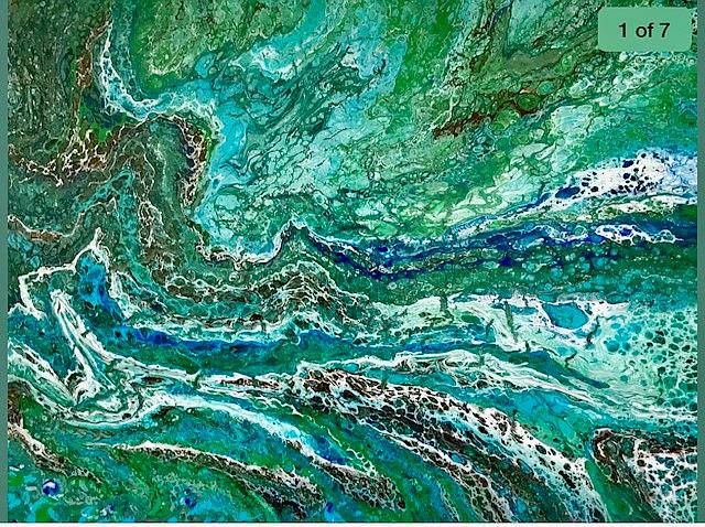 Art: Fluid  Abstract - sold by Artist Ulrike 'Ricky' Martin