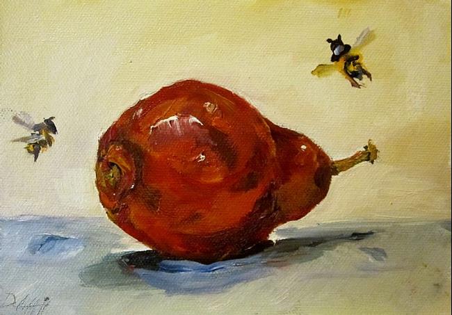 Art: Red Pear No.2 by Artist Delilah Smith