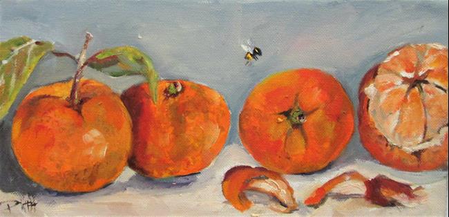 Art: Row of Oranges by Artist Delilah Smith