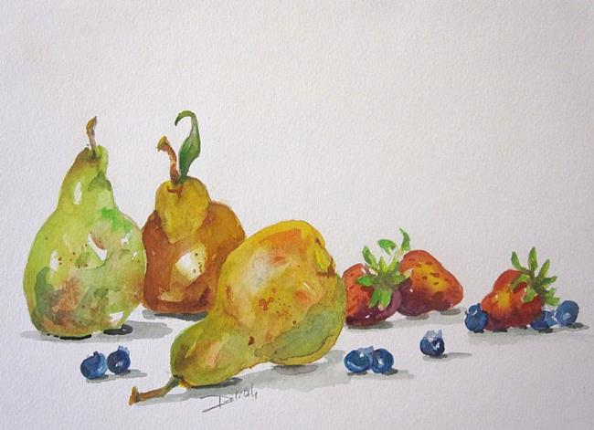 Art: Pears and Berries No.2 by Artist Delilah Smith