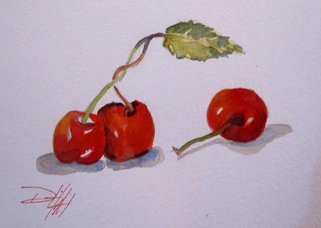 Art: Three Cherries-sold by Artist Delilah Smith
