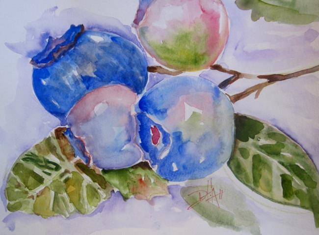 Art: Blueberries by Artist Delilah Smith