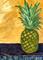 Art: Pineapple 3 Impasto Oil A small by Artist Maria Soto Robbins