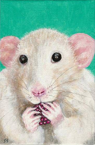 Art: If you give a rat a raspberry... by Artist Sara Field