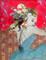 Art: Girl in a Blue Dress by Artist Laura Gemme Triplett