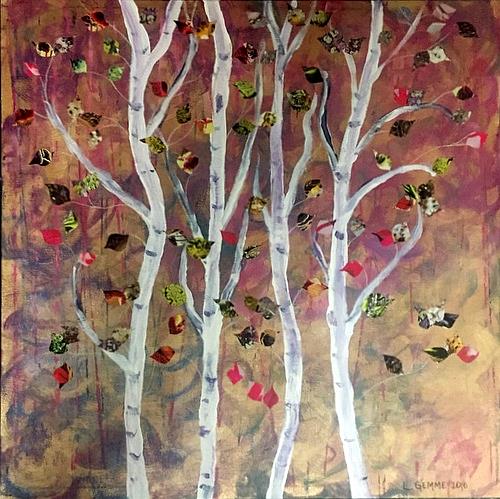 Art: Aspen Trees by Artist Laura Gemme Triplett