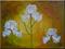 Art: ORIGINAL abstract  PAINTING WITH FLOWERS,acrylic on canvas  by Artist Nataera