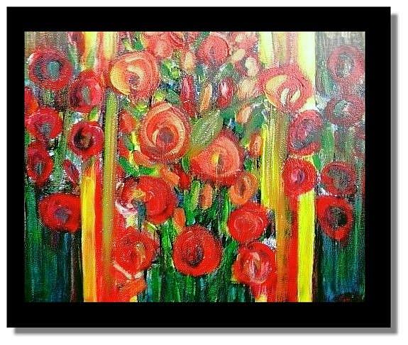 Art: CRYING ROSES- SOLD by Artist LUIZA VIZOLI