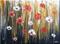 Art: ORIGINAL ABSTRACT PAINTING WITH FLOWERS by Artist Nataera