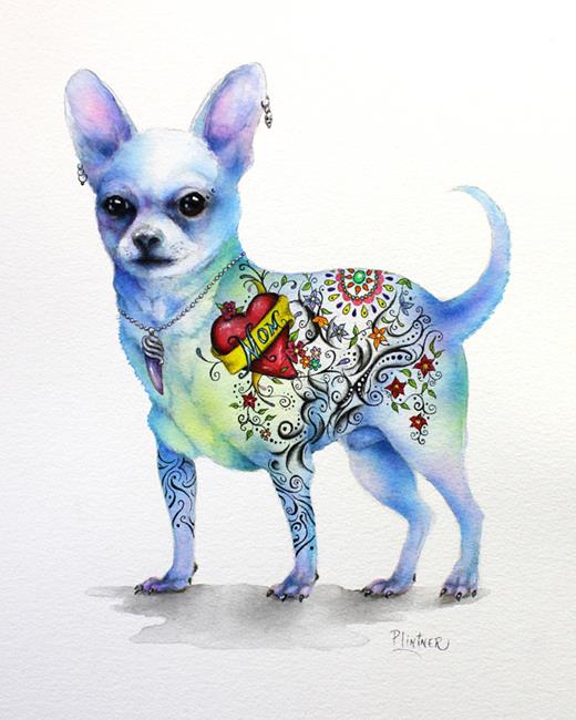 Art: Tattoo Chihuahua by Artist Patricia Lintner