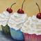 Art: Three Cupcakes by Artist Torrie Smiley